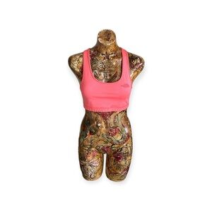 The North Face sports bra coral green XS athletic athleisure work out
